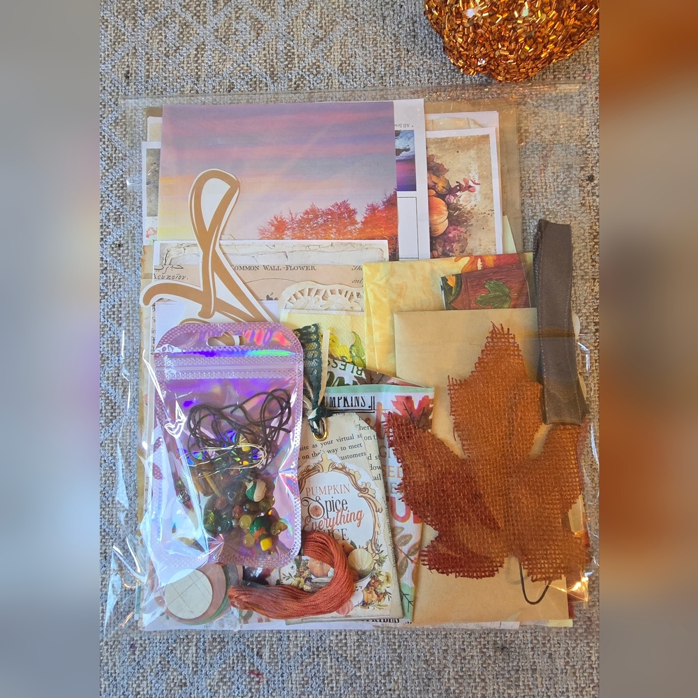 Hand Crafted Autumn Creativity Set - Orange, Yellow, Brown